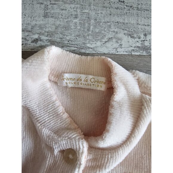Vtg Creme De La Creme Baby Girls Size 0-3 Months Pink White Gold Collection 1990 - Picture 6 of 8